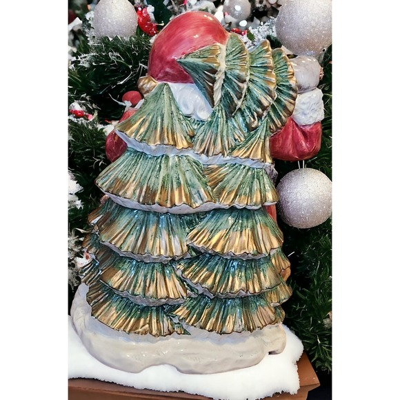 Fitz and Floyd TOYLAND SANTA COOKIE JAR 2070/106 Vintage Retired 12" Omnibus - Picture 4 of 16